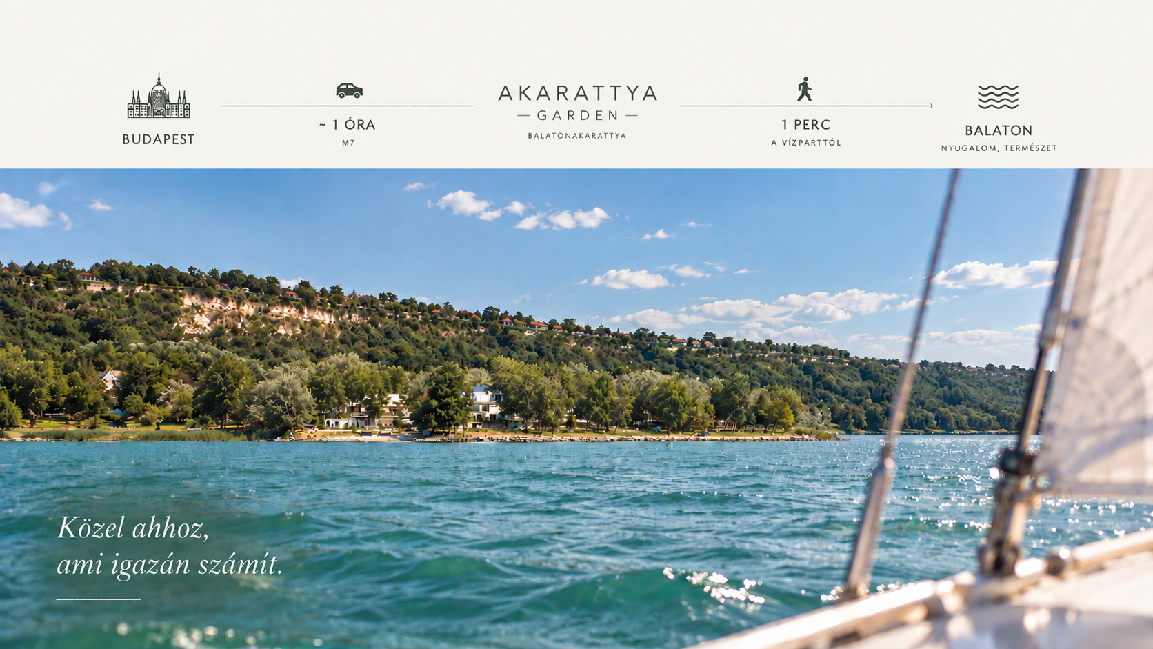 Akarattya Garden — Budapest 1 óra, Balaton 1 perc a vízparttól